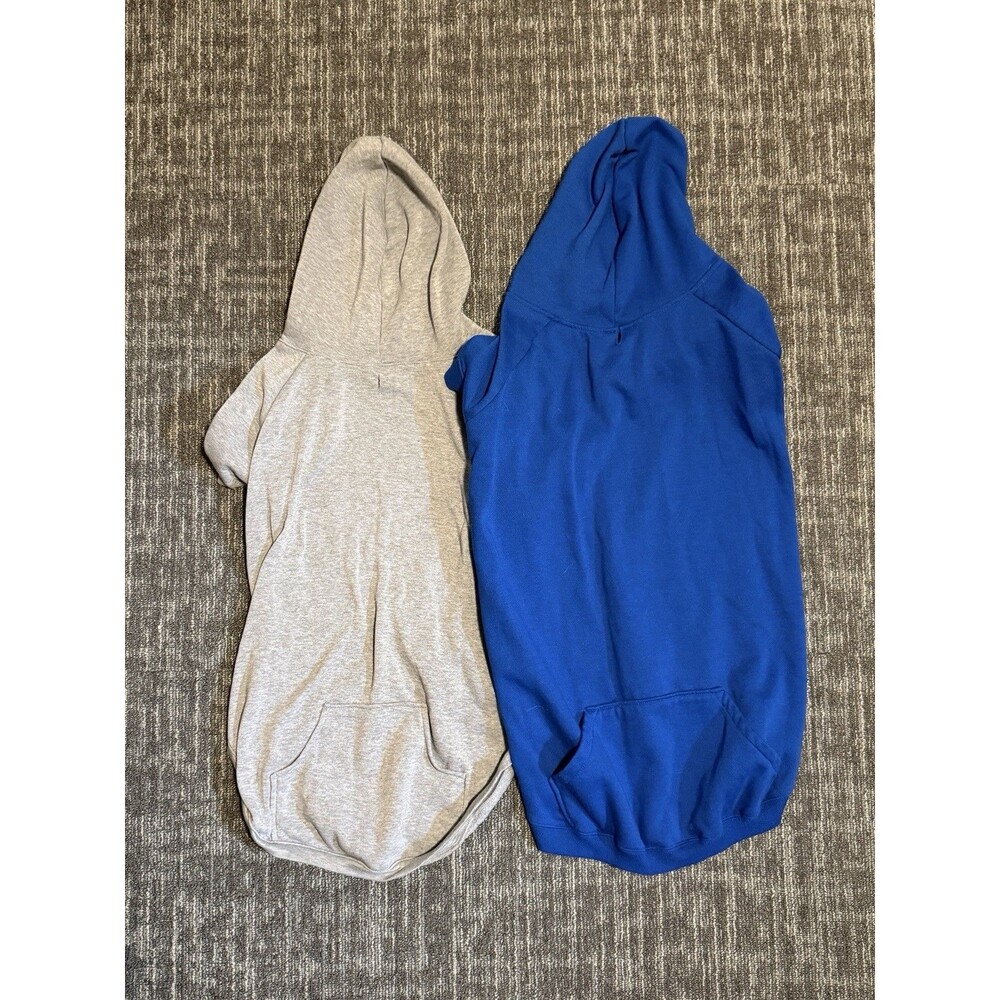 Lot of 2 XXL Dog Hoodies Blue & Gray Dog Clothes